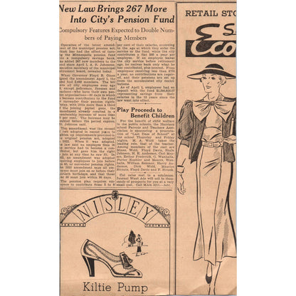 1935 Minneapolis Newspaper Ad Atkinson's Department Store Spring Shoe Sale FL5-3