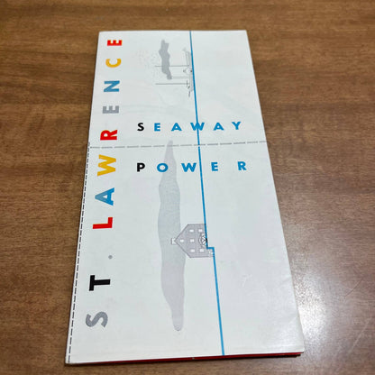 1950s St. Lawrence Seaway Power Fold Out 16x20 Map Robert Moses NY A4