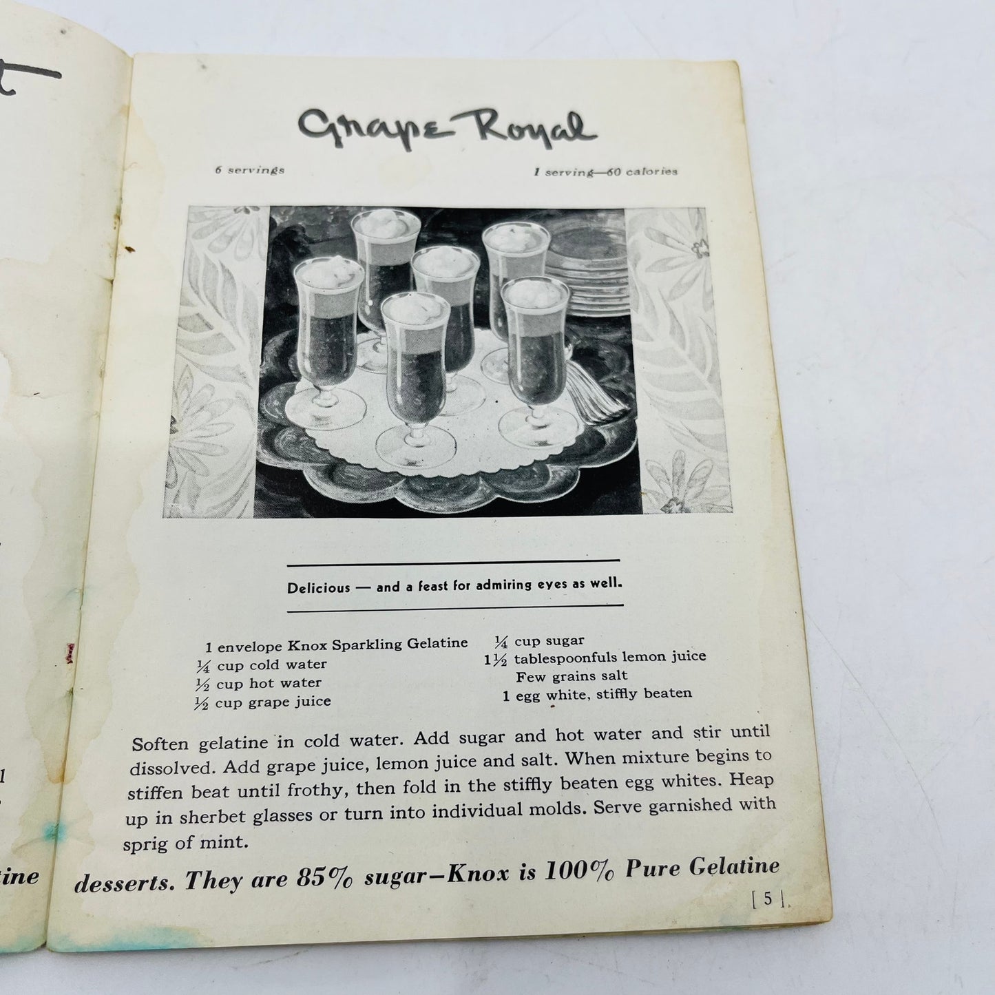 1939 Booklet Mrs. Knox's Be Fit Not Fat Gelatin Cook Book w/ Scottie Dog H4-5