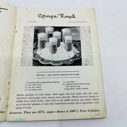 1939 Booklet Mrs. Knox's Be Fit Not Fat Gelatin Cook Book w/ Scottie Dog H4-5