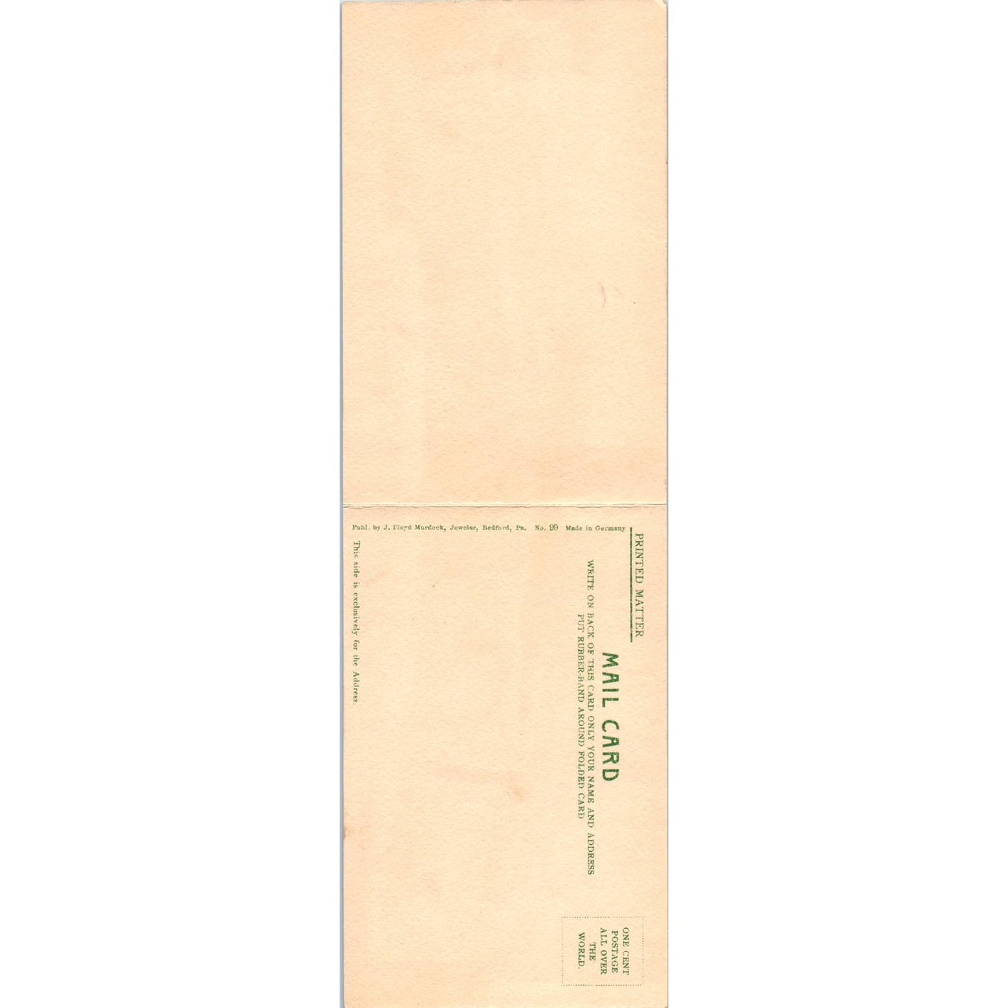 Antique Fold Out Panoramic Postcard View from Top of Allegheny Mountain PA TI1-1