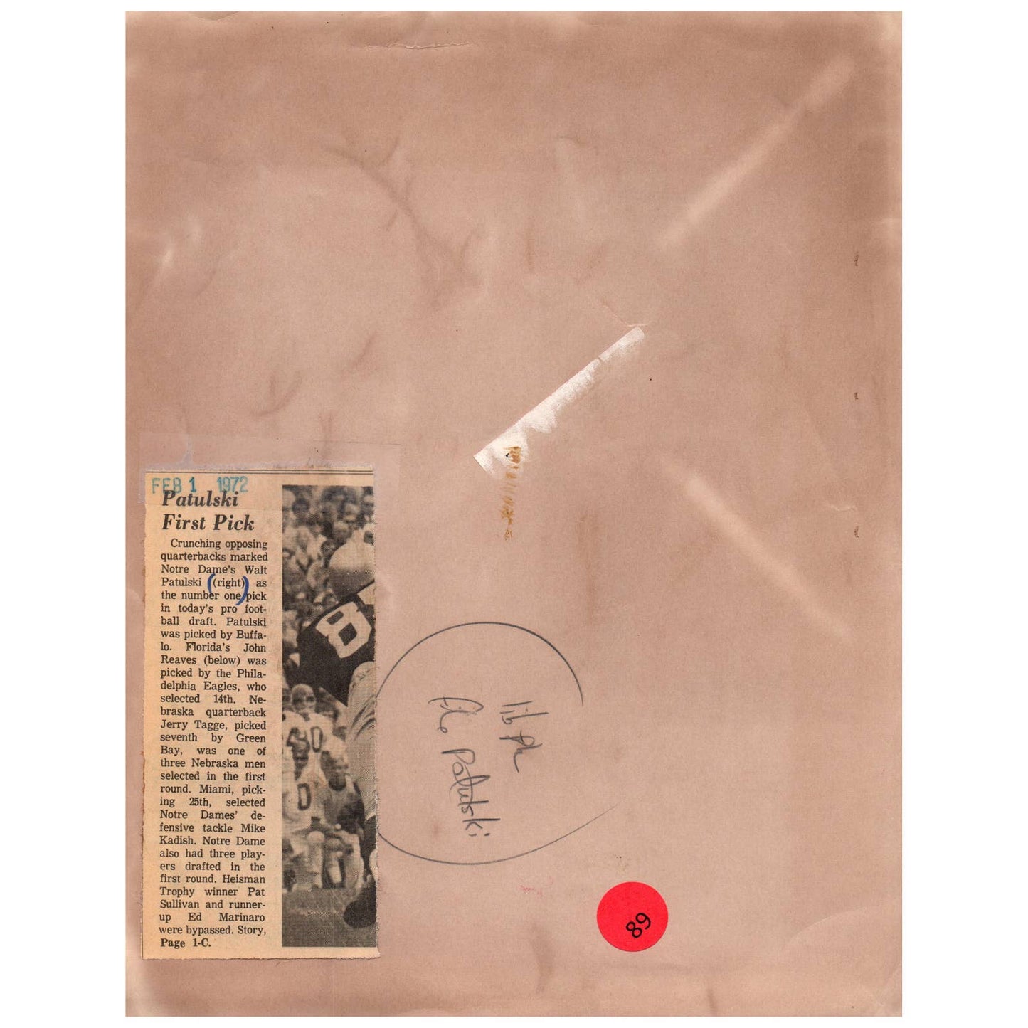 1971 Press Photo Football Notre Dame Walt Patulski & Tyrone Robinson 8x10" AD3