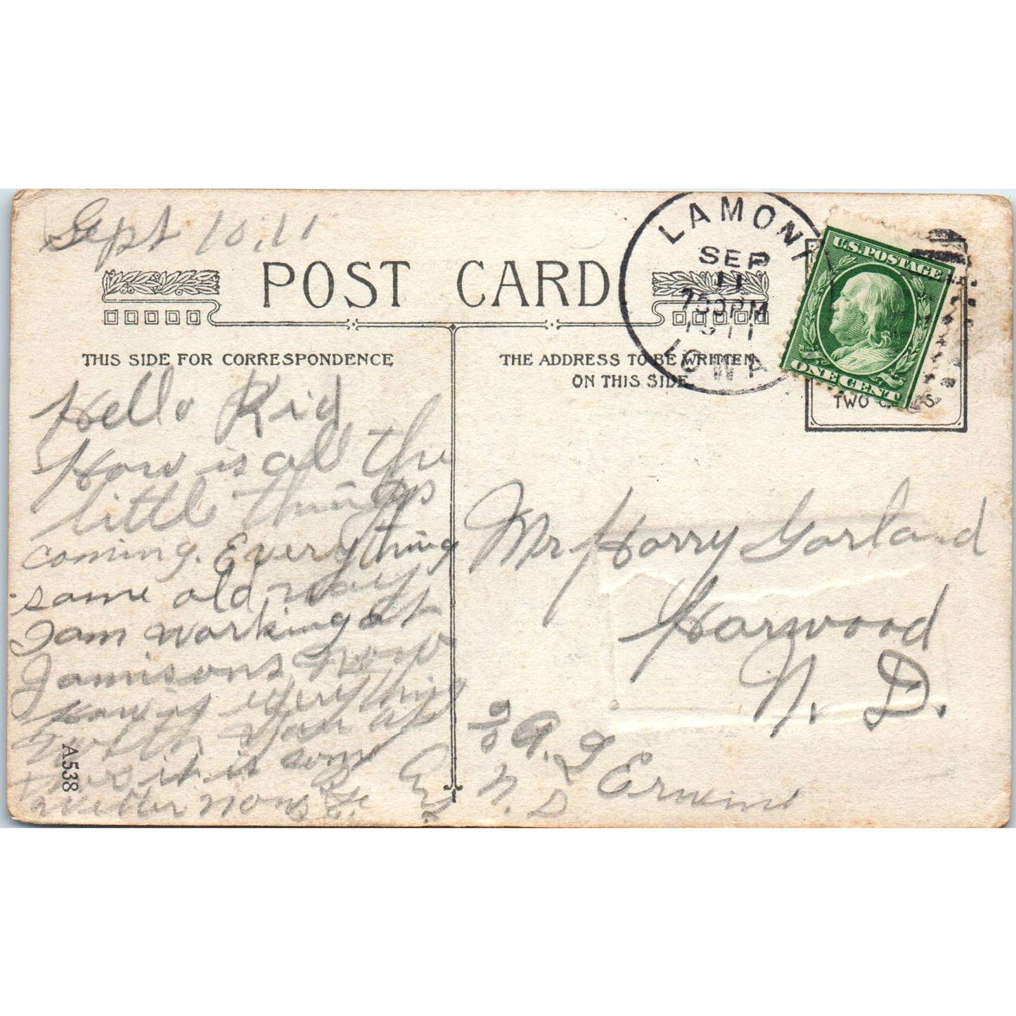 1911 Postcard Winsch Back Cartoon - Peeping Tom SE3-2