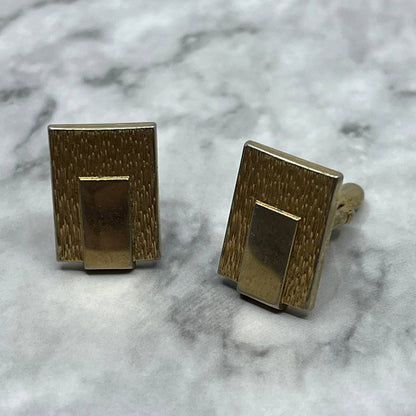 Vintage MCM Gold Tone Cufflinks Swank SA2