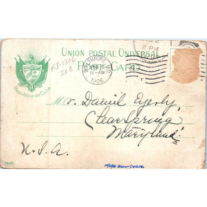 1906 Promenade Havana Cuba Original Postcard TK1-P16