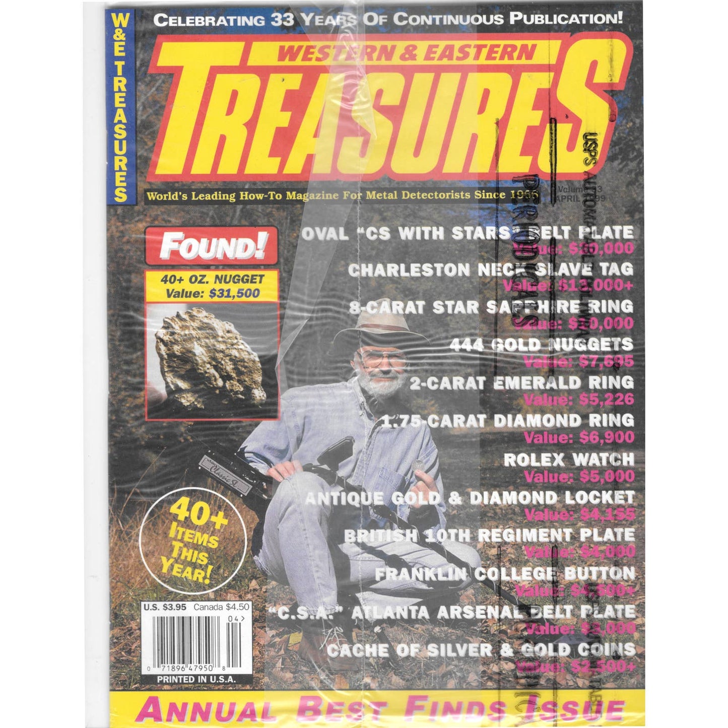 Western & Eastern Treasures Magazine - Treasure Hunting SEALED Apr 1999 M6