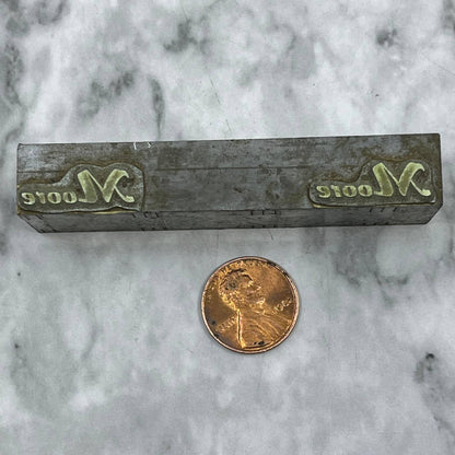 Vintage Printing Letterpress Printers Block Plate “Moore” TJ517