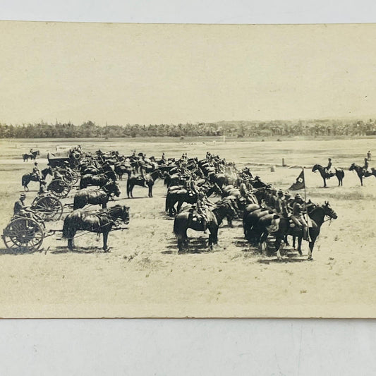 Early 1900s RPPC WWI US Military Soldiers Calvary Artillery Formation PA9