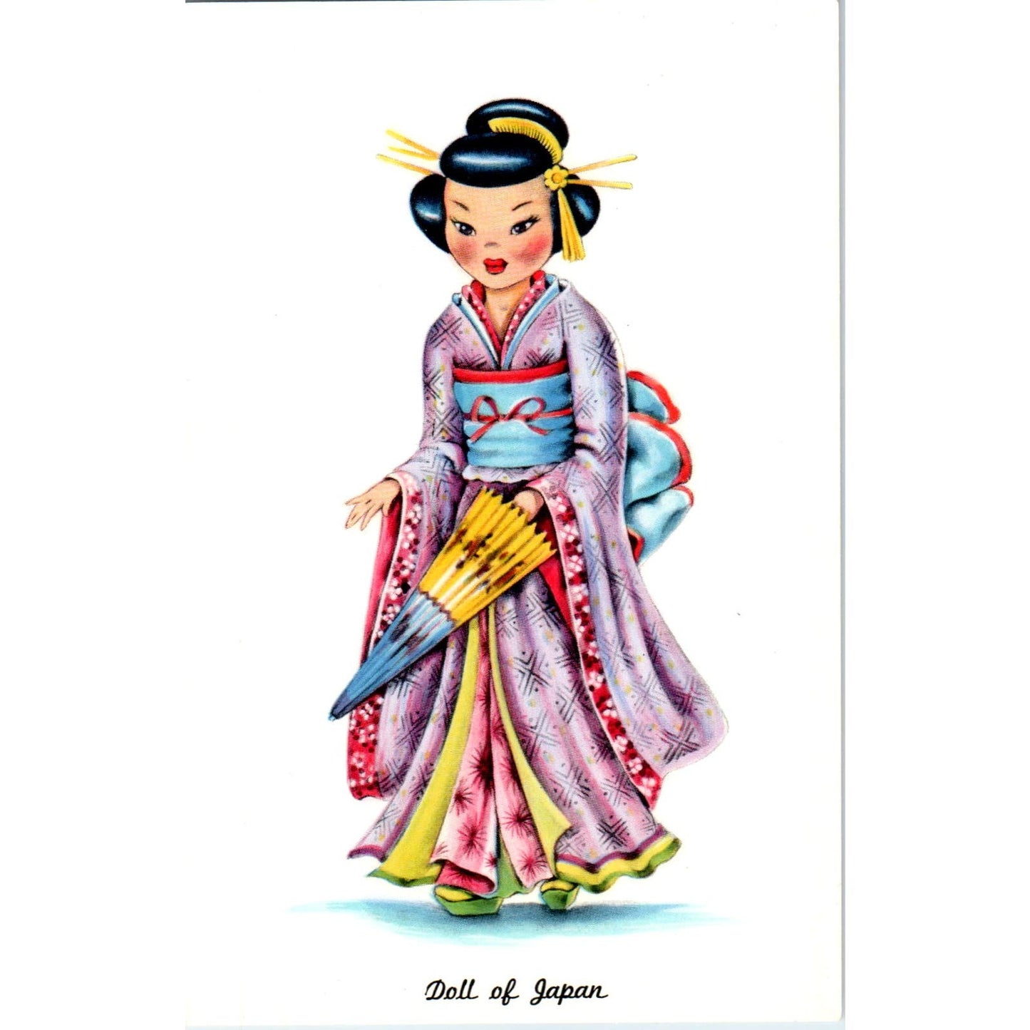 Doll of Japan - Dolls of Many Lands Series Original Postcard PB4