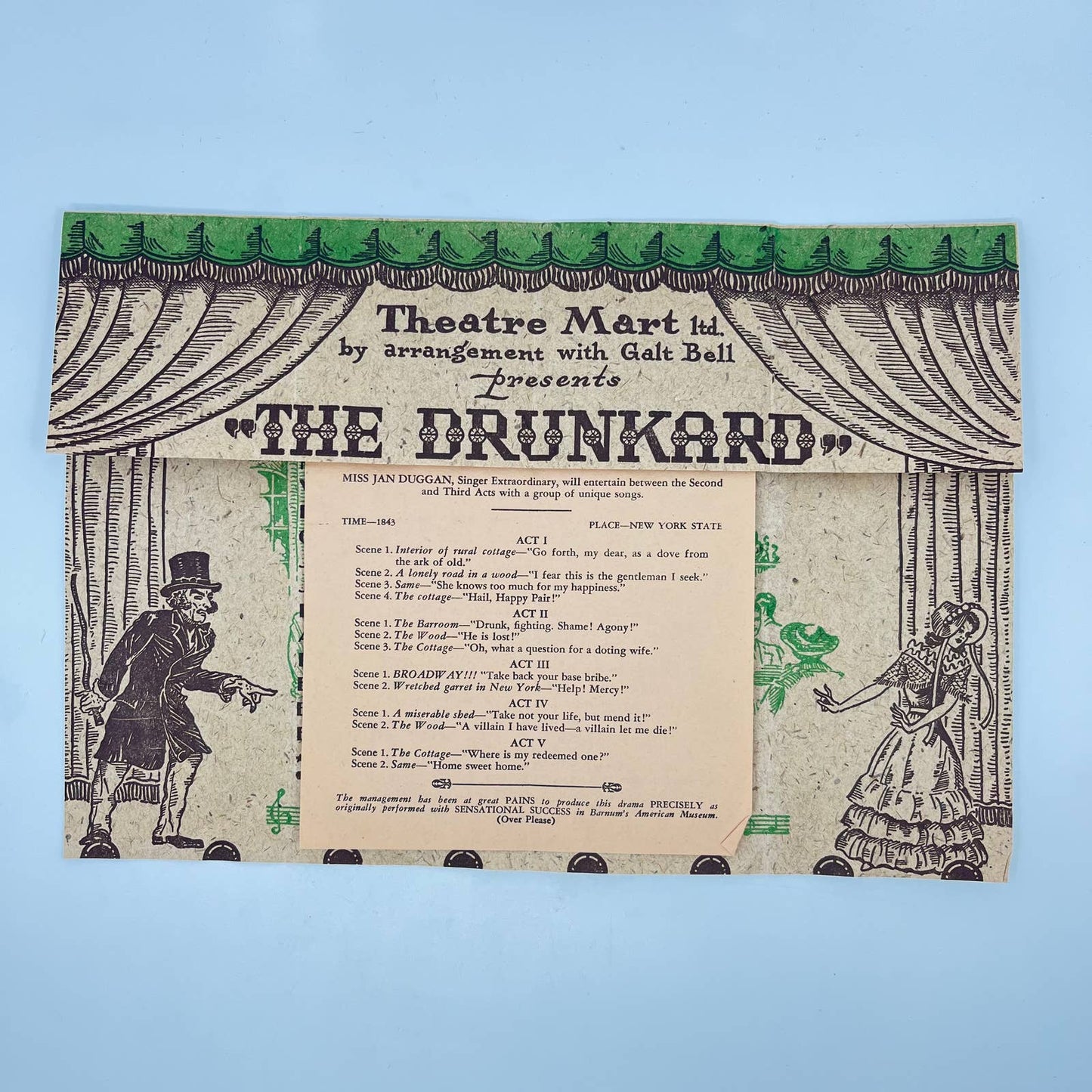 1940 Theatre Souvenir Program THE DRUNKARD Theatre Mart Hollywood D7