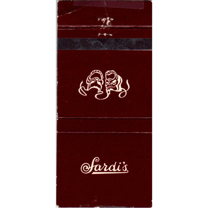 Sardi's New York Advertising Matchbook Cover MM10-3