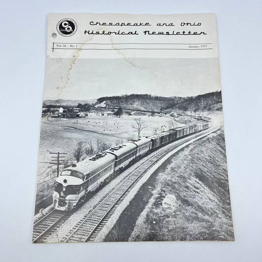 1977 Jan Chesapeake and Ohio Historical Newsletter C&O RR Thomas Dixon WV TE2