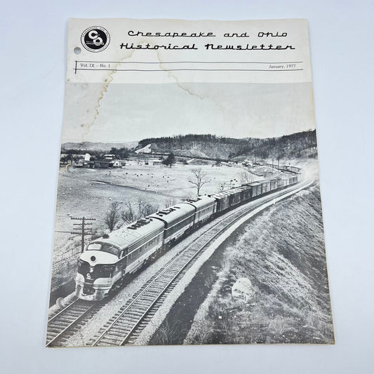 1977 Jan Chesapeake and Ohio Historical Newsletter C&O RR Thomas Dixon WV M1-2