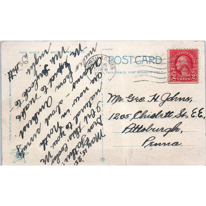 Hair Pin Curve Showing Stamford Valley Mohawk Trail MA 1920s - Postcard TJ9-P1