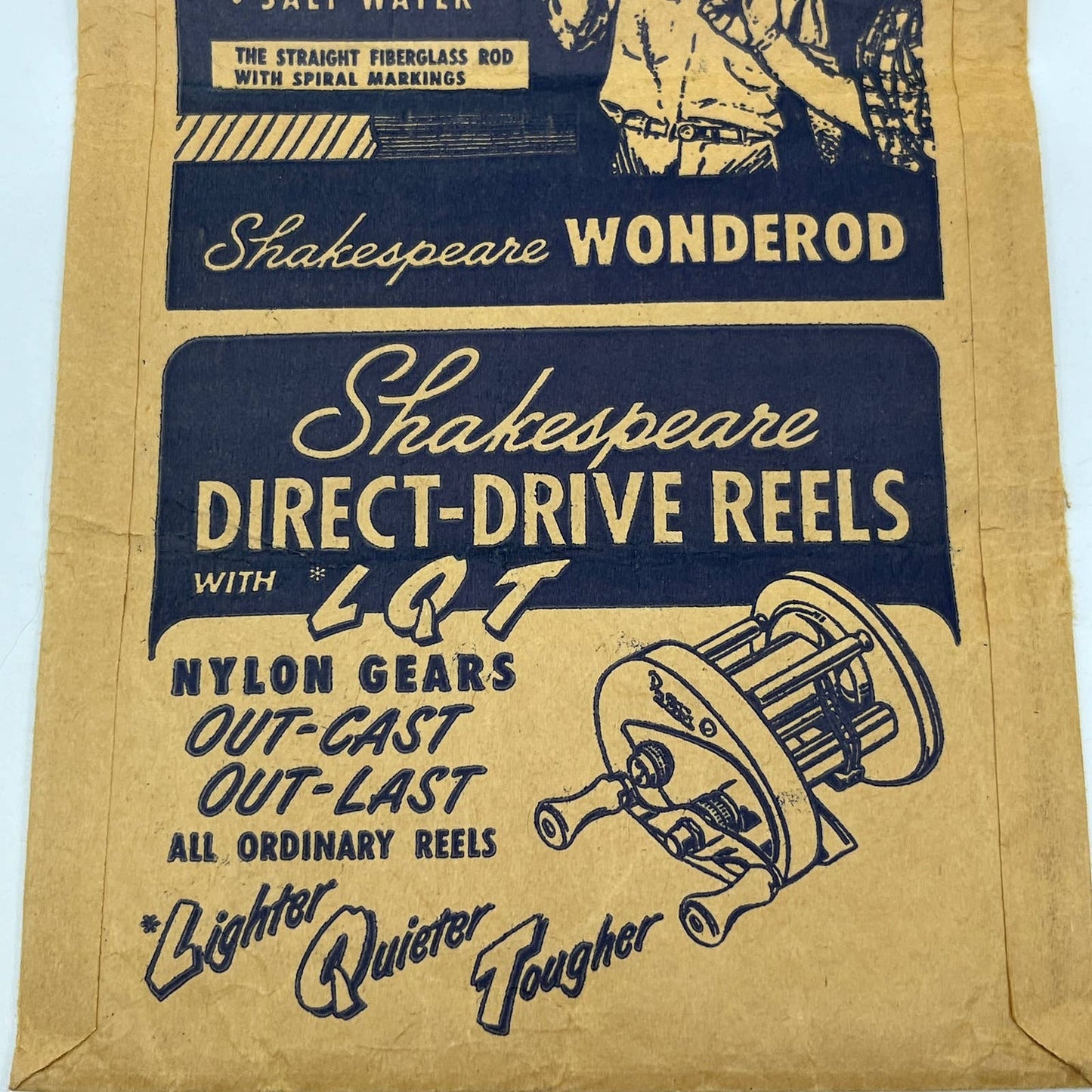 1950s Shakespeare Spin-Wondereel Fishing Reel Advertising Package Envelope AC9