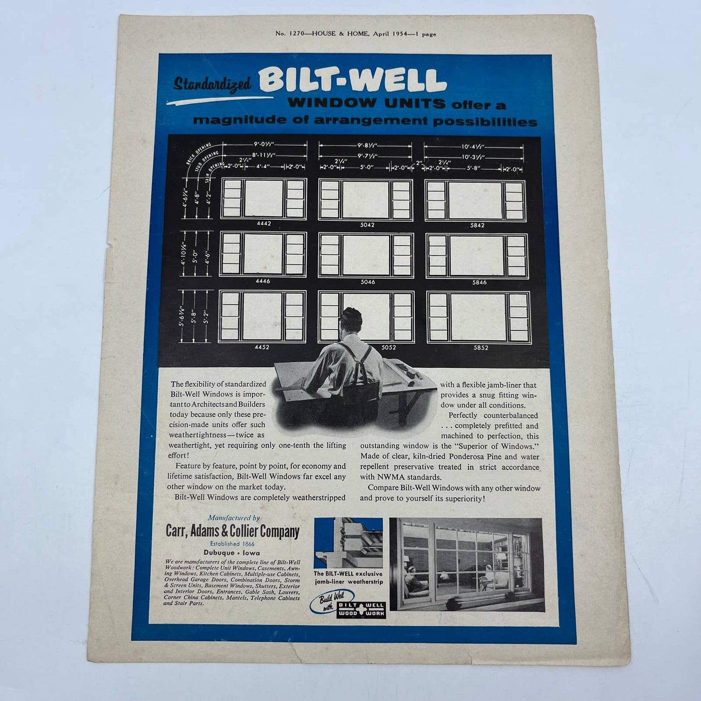 1950s Bilt-Well Window Units Carr, Adams & Collier IA Advertising Leaflet AC8