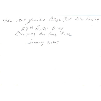 28th Bomber Wing Ellsworth Air Force Base 1967 Original Photo 5x7 TK1-P5