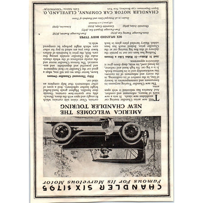 c1920 Harper's Magazine Ad - Apperson 8 Automobile EA3