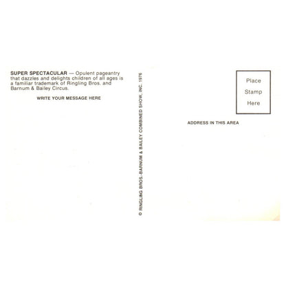 Vintage Postcard - Super Spectacular Barnum and Bailey Circus 1950s TJ7-1