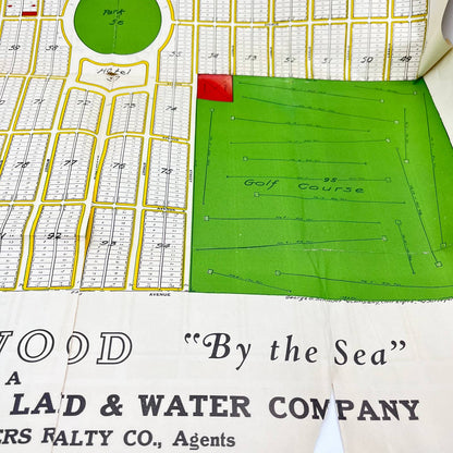 1921 Hollywood Florida Fold Out Map for Home Seekers Hollywood-By-The-Sea TE8