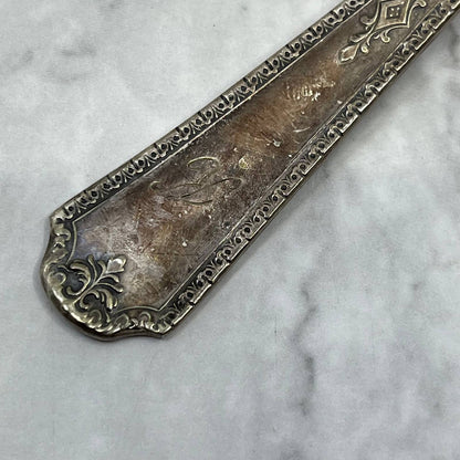 Wm A Rogers AA Berkeley Silverplate Monogrammed "K" Serving Spoon & Fork TJ1