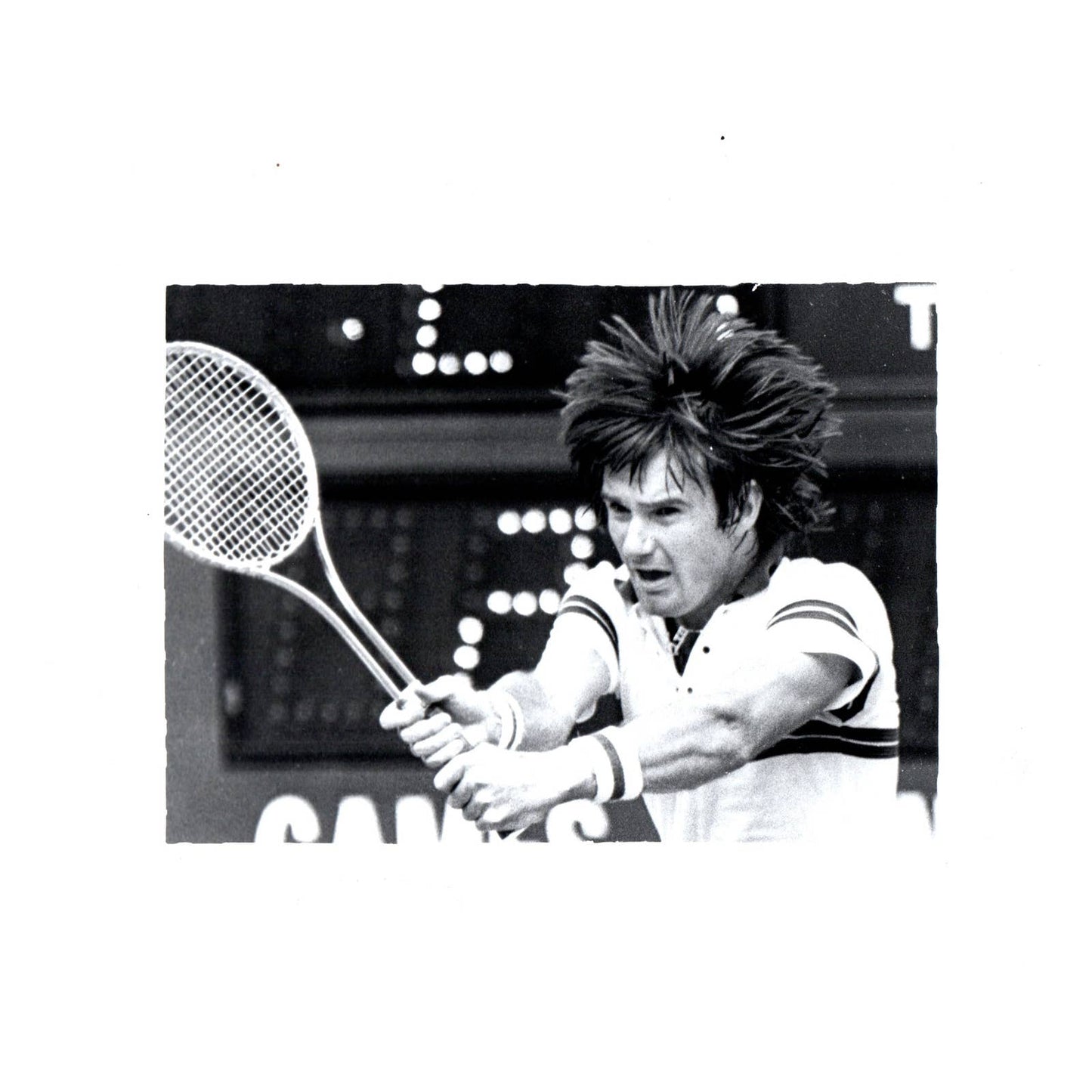 1982 Press Photo Tennis Jimmy Connors vs Rodney Harmon US Open 8x10" AD3-3