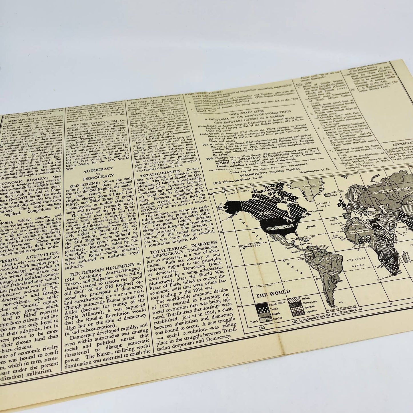 1940 WWII 20th Century World Histograph Henry Gray Diplomacy C5