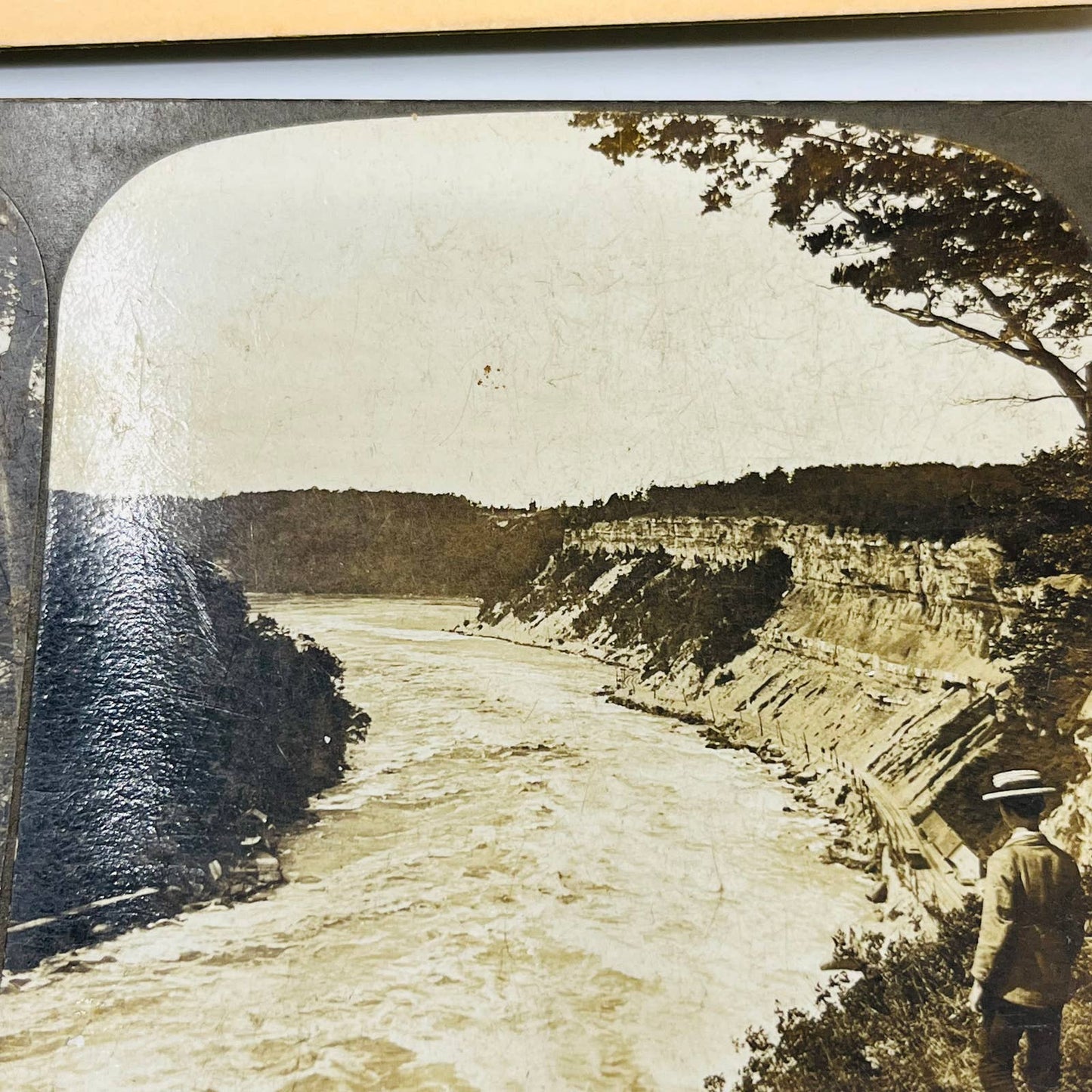 c1900 Lot of 6 New York Stereoview Cards Saratoga Niagara The Bowery TA7-1