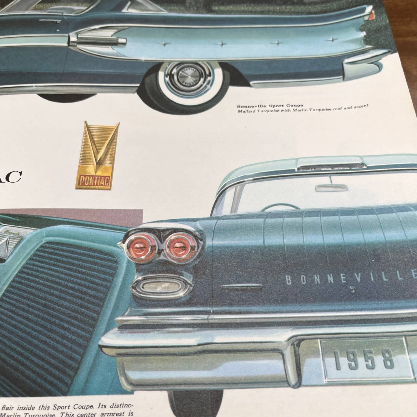 1958 Pontiac Full Color Deluxe Sales Brochure Bonneville Chieftain Super Star B4