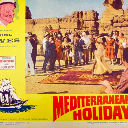 1954 MEDITERRANEAN HOLIDAY Movie Lobby Card #8 Burl Ives 11x14” FL3