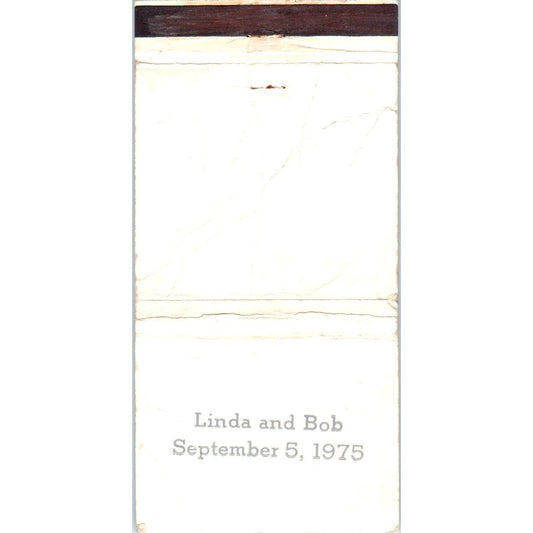 1975 Linda and Bob Wedding Advertising Matchbook Cover MM9-7