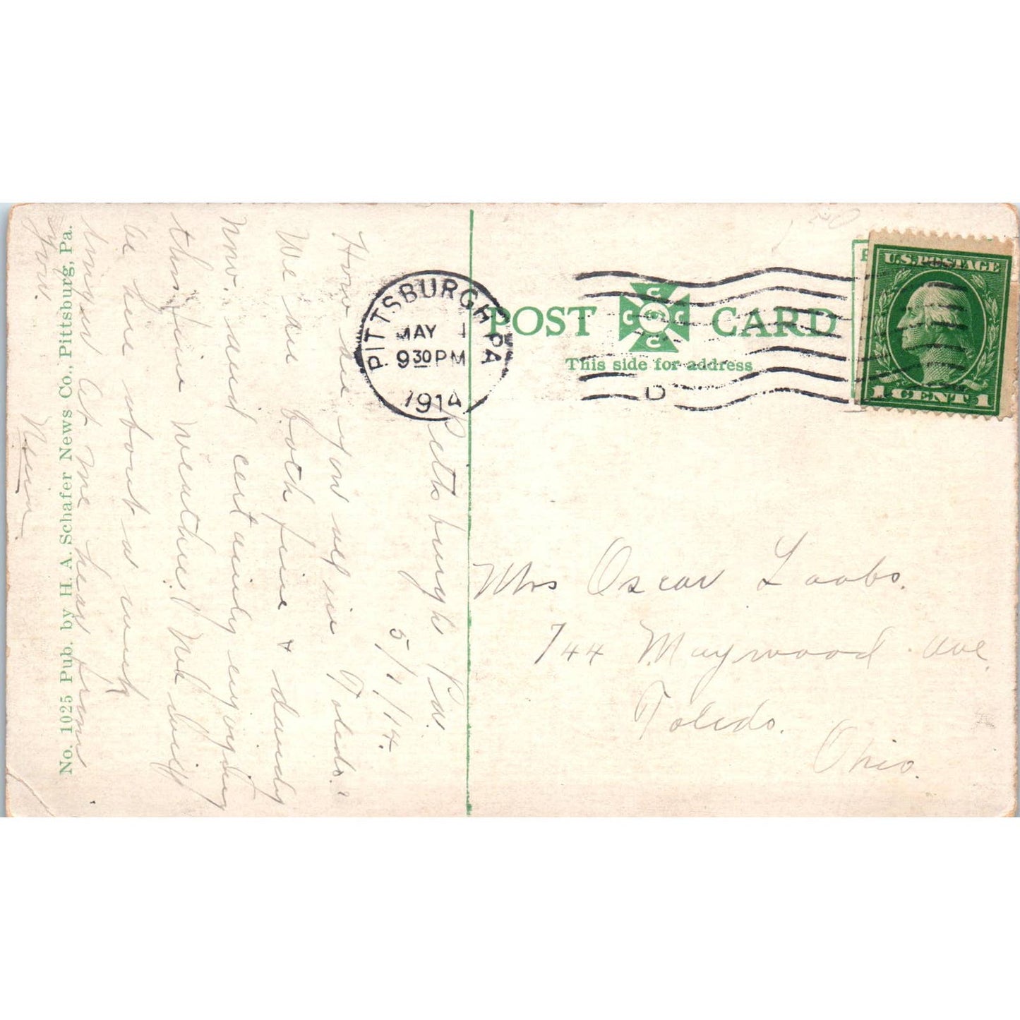 1914 Postcard Bridge of Sighs Allegheny County Courthouse & Jail PA TD8-P2