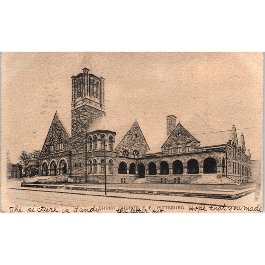 1907 Postcard Christ Church E. E. Pittsburgh PA TD8-P2