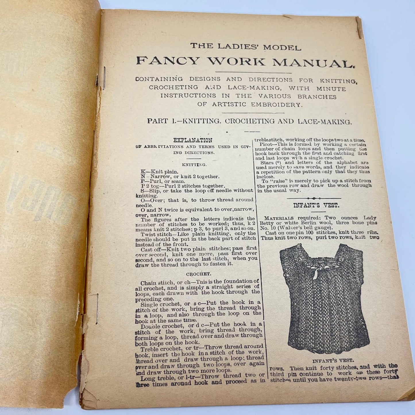 1893 Fancy Work Manual- The Ladies' Model-Knitting Lace Crochet TF7