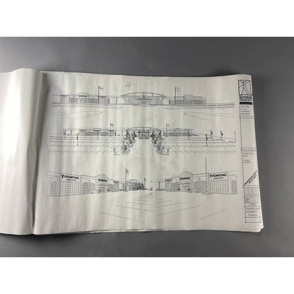 Vintage Set of Plans Blueprints for the Story Auto Mall in Lansing Michigan  RU1