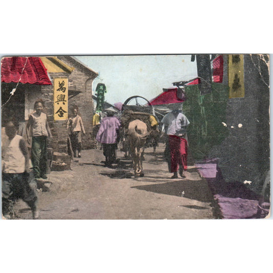 Chefoo / Yantai, CHINA - Shandong Peninsula - Donkey & Wagon - Postcard TJ9-P1