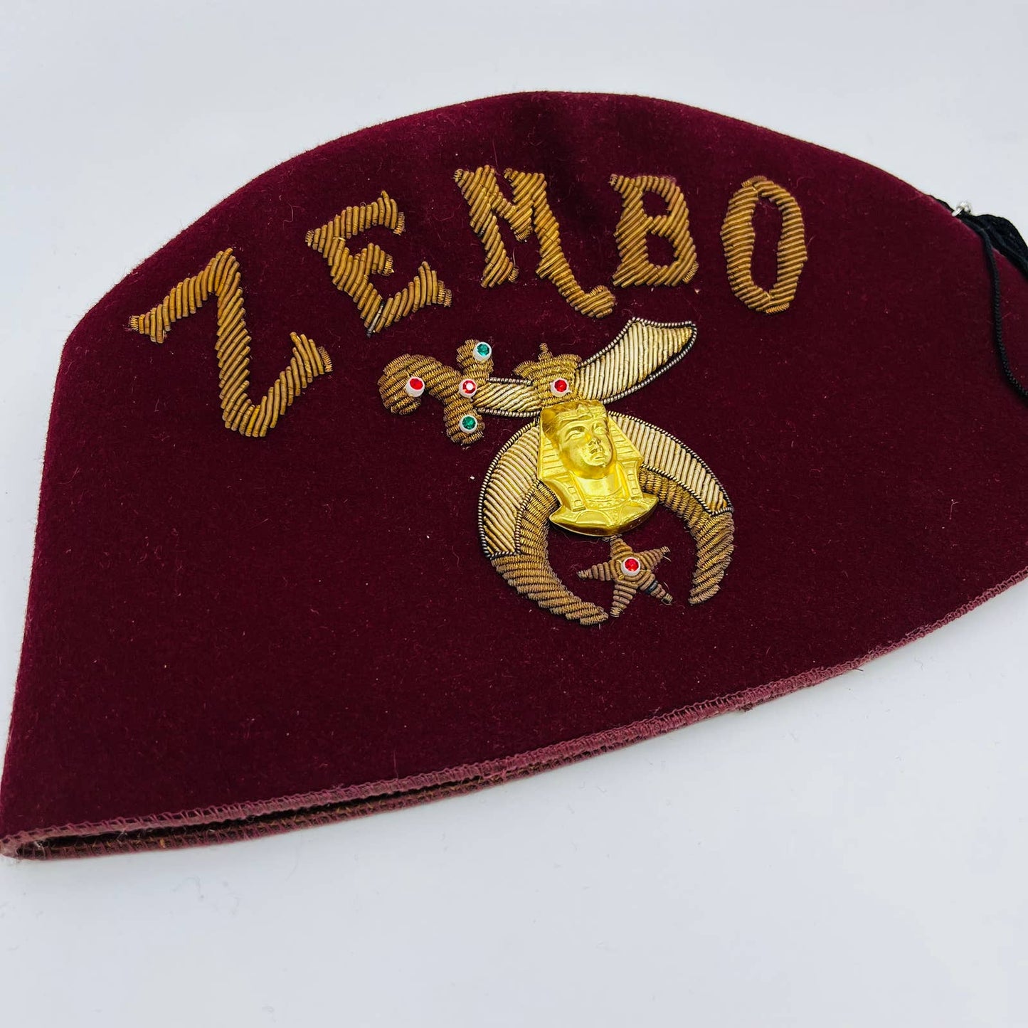 1960s Masonic Shriner ZEMBO Shriners Fez Hat Cap Shriners Club Harrisburg PA TD1