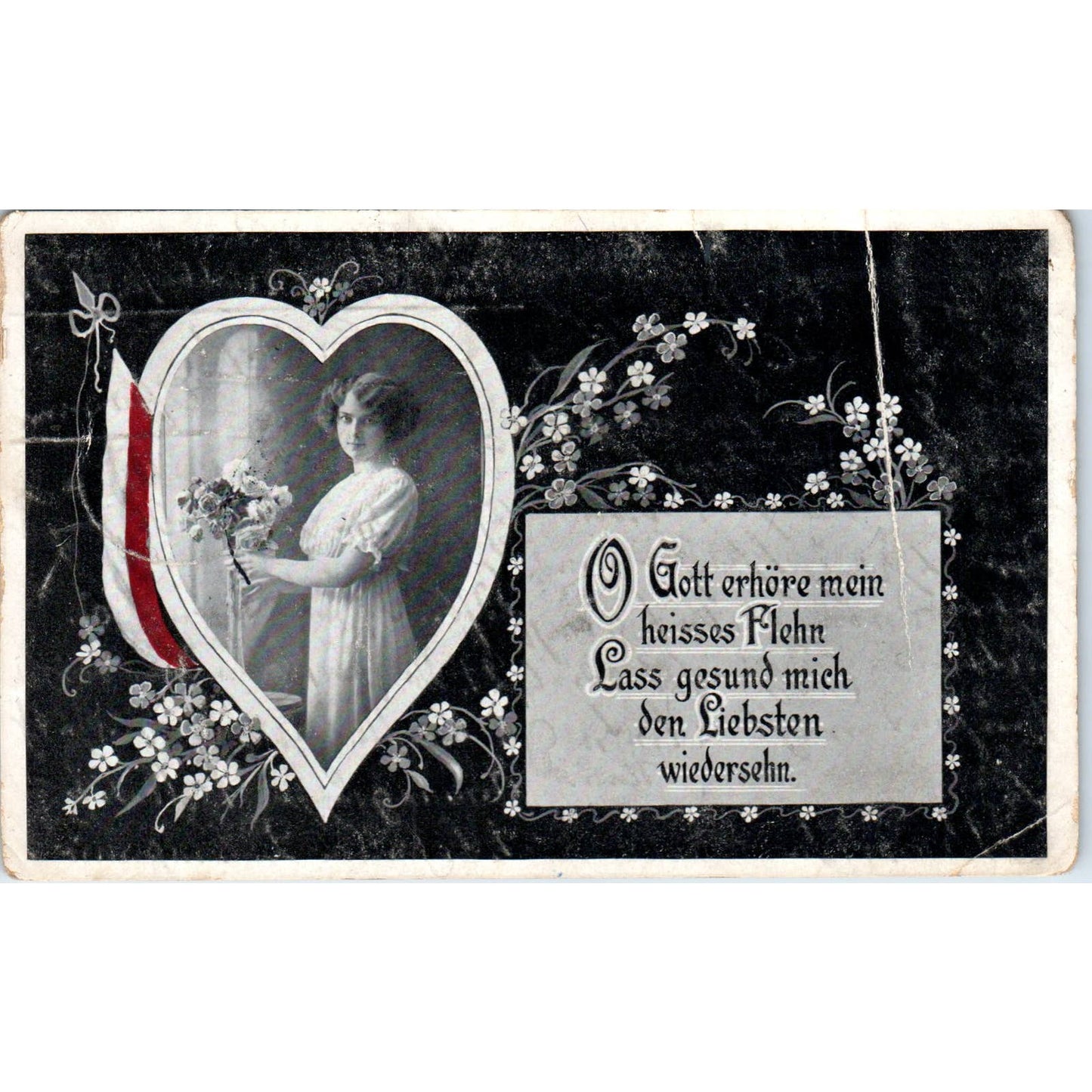 WWI - God hear my fervent plea. Let me see my loved one again Postcard TJ7-RP3