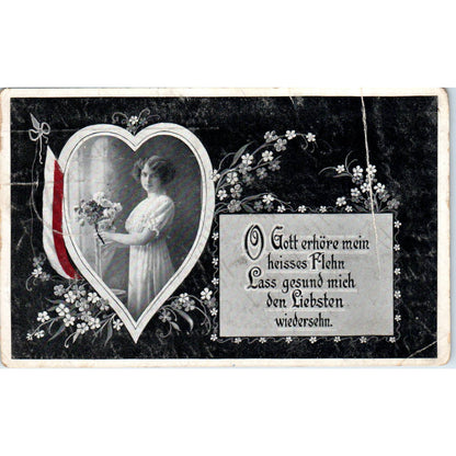 WWI - God hear my fervent plea. Let me see my loved one again Postcard TJ7-RP3