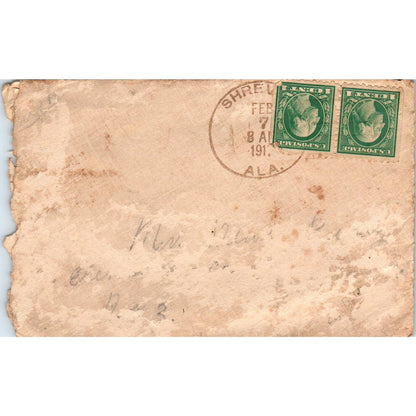 1917 Postal Cover Envelope Posted in Shreve AL AD6