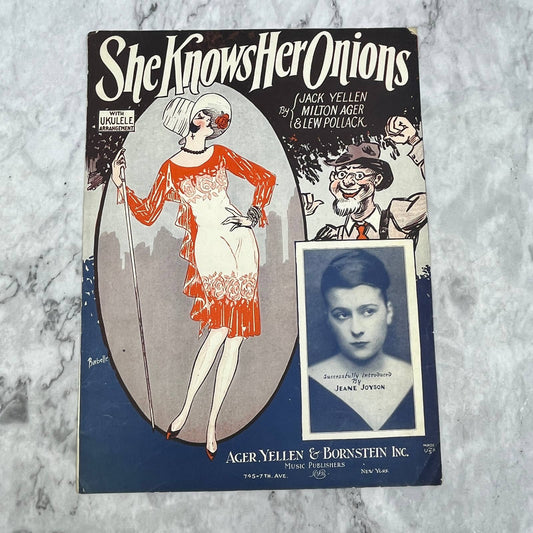 She Knows Her Onions Jack Yellen Milton Ager 1926 Sheet Music TK2-SM4