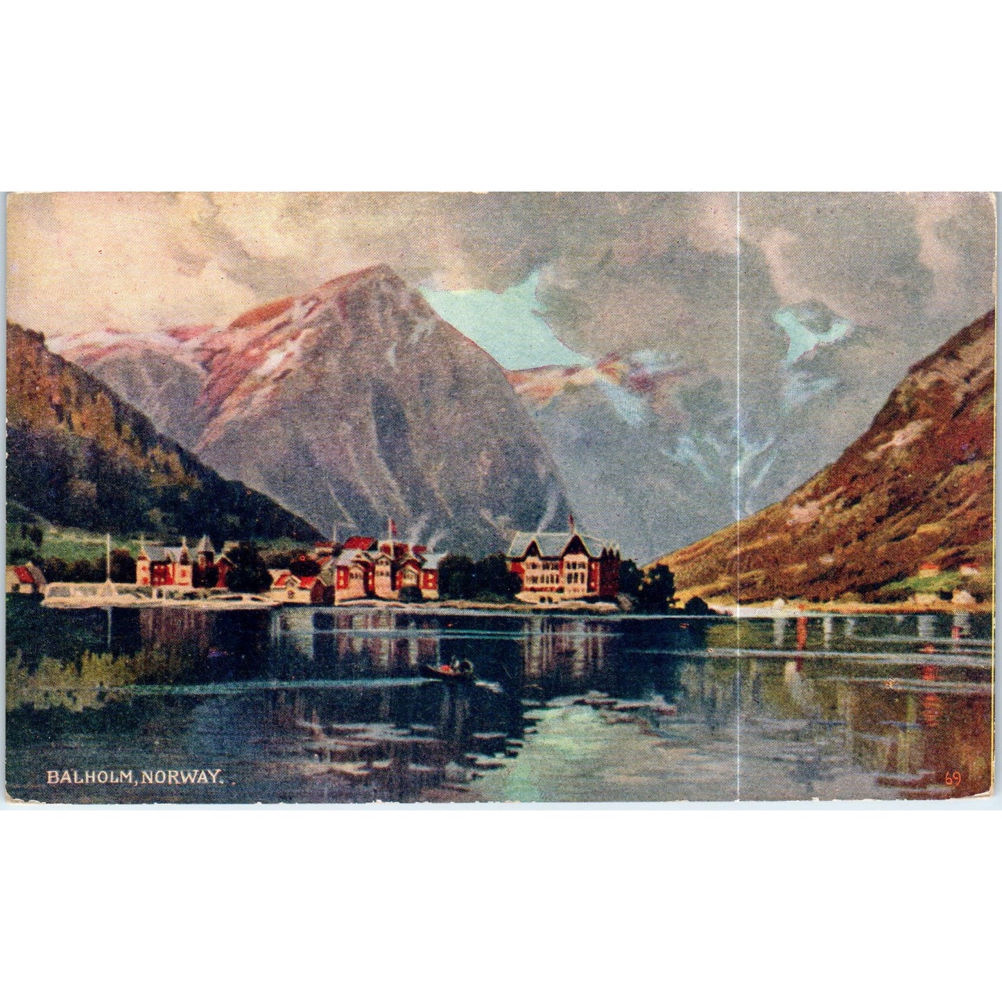 Balholm Norway Sogne Fjord Original Postcard P2-4
