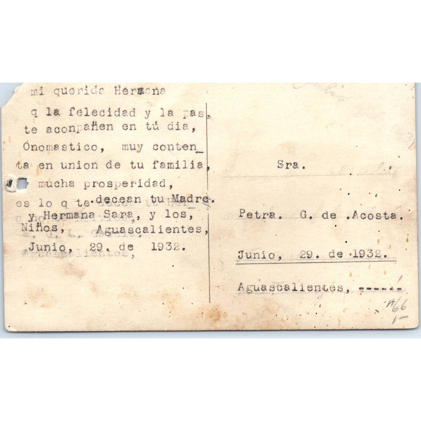 Plaza Principal Aguascalientes, Mexico RPPC Original Postcard TK1-21