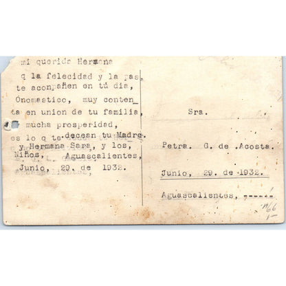 Plaza Principal Aguascalientes, Mexico RPPC Original Postcard TK1-21