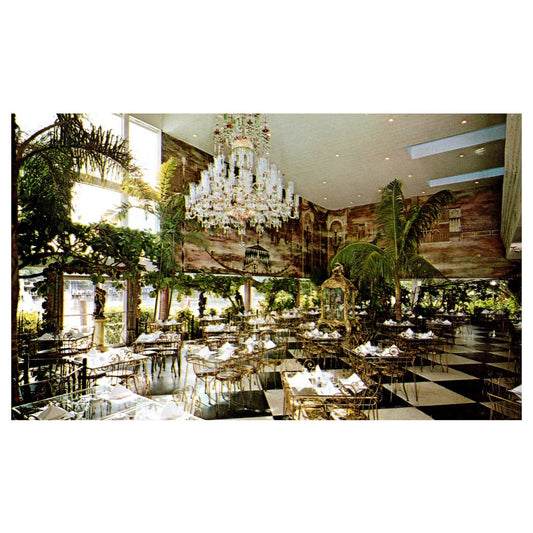 Vintage Postcard Creighton's Restaurant and Museum Dining Room Ft Lauderdale AD9