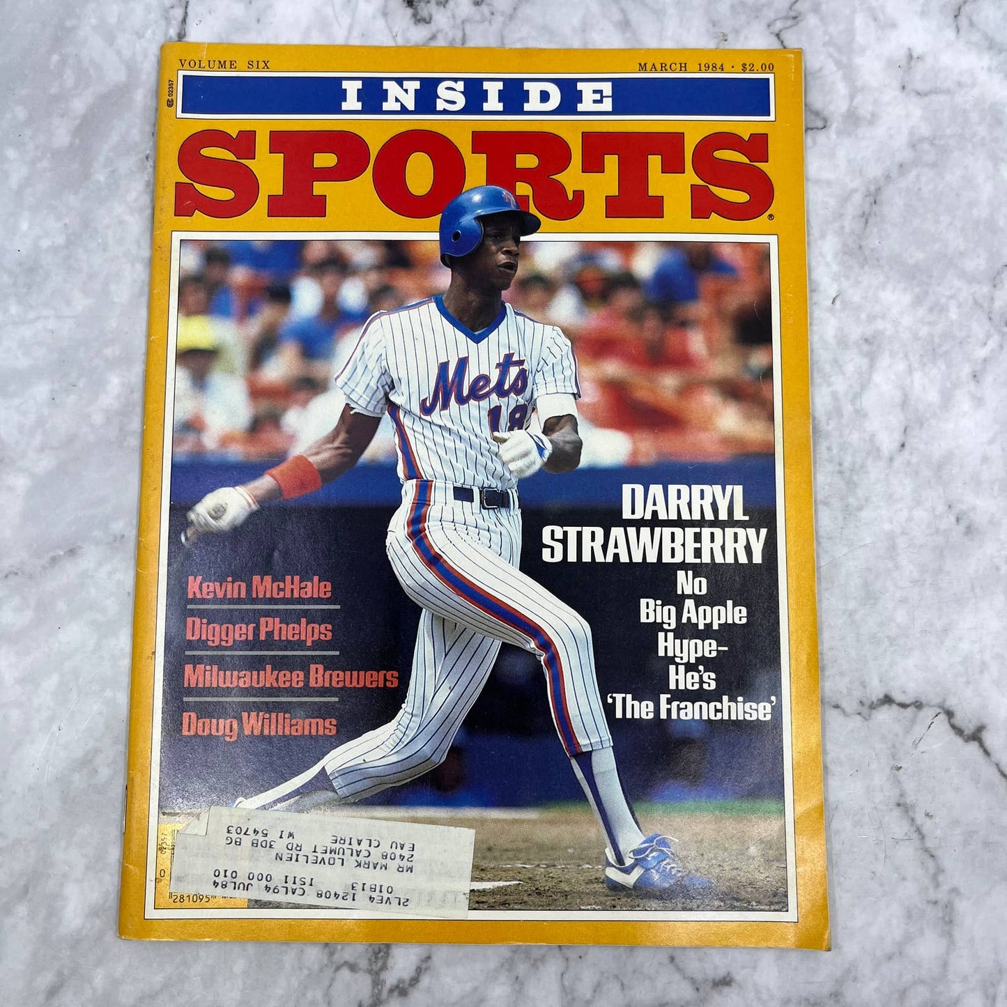 Darryl Strawberry Cover 1984 Inside Sports Magazine March Mets TJ3