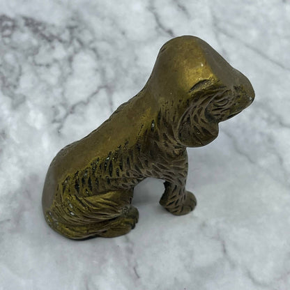 Vintage Action Solid Brass Golden Retriever Dog Figurine Paperweight 3” TE2