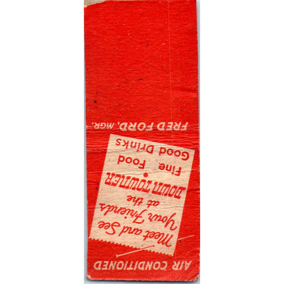 The Down Towner Restaurant Kansas City MO Advertising Matchbook Cover SA9-M1