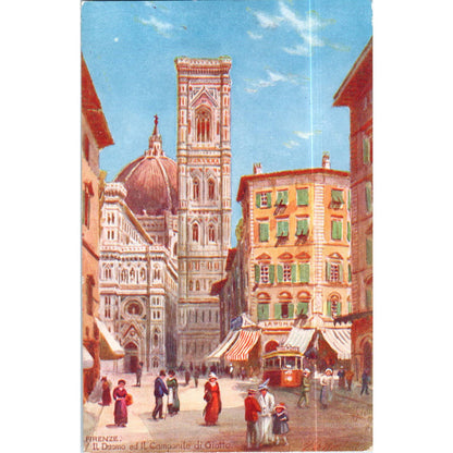 Firenze Cathedral e Campanile Raphael Tuck Oilette Original Postcard TK1-P14