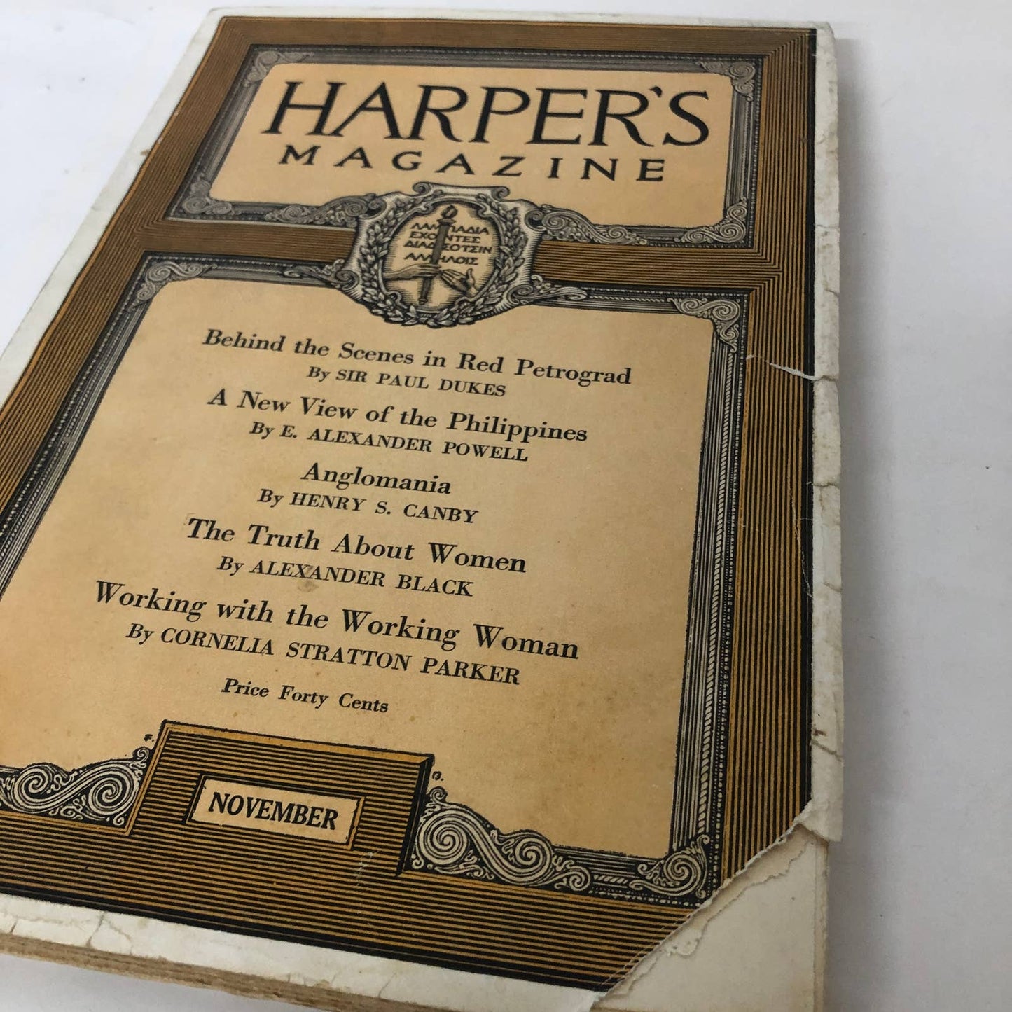 Harpers Monthly Magazine November 1921 Behind the Scenes Red Petrograd Many Ads